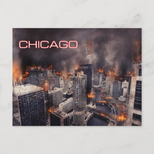 Chicago sur carte postale Fire