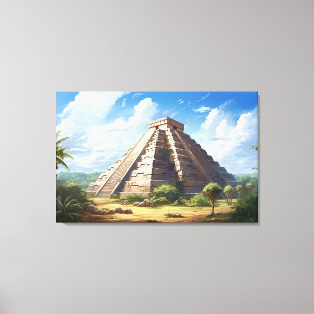Chichen Itza, toile étirée (Recto)