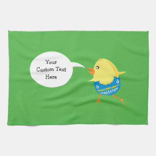 Chick de Pâques serviette personnalisée