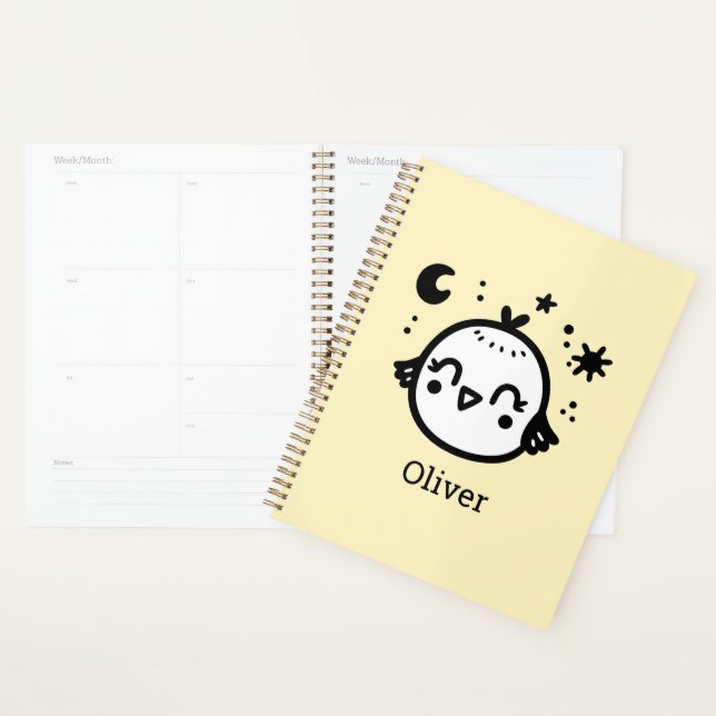 Chick gai - Kawaii Bird Line Art" (Devant avec enveloppe)