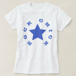 CHICK  Navy Blue Star féminine's Basic T-Shirt