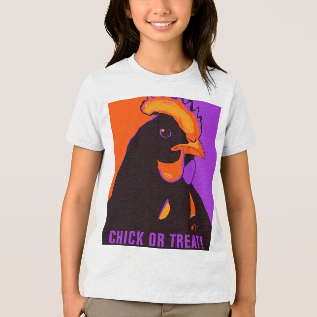 Chick ou traiter Halloween Pop Art Chicker Tshirt (Recto)