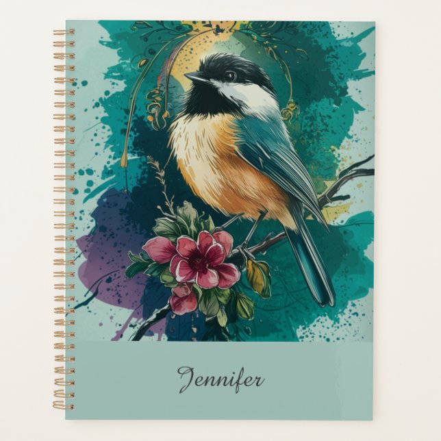 Chickadee Abstrait - Turquoise (Devant)