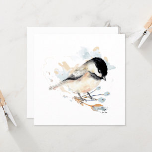 Chickadee Aquarelle Oiseau Art
