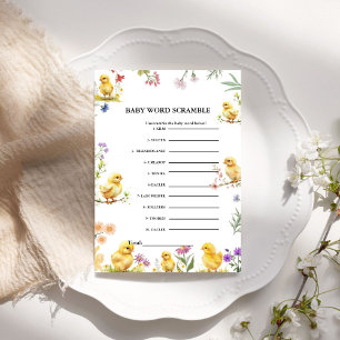 Chicken Baby mot brouiller jeu baby shower