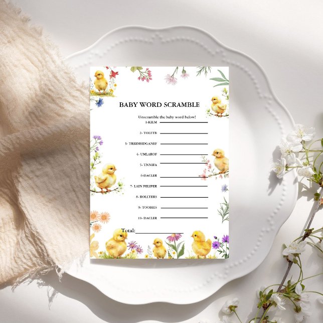 Chicken Baby mot brouiller jeu baby shower (Créateur téléchargé)