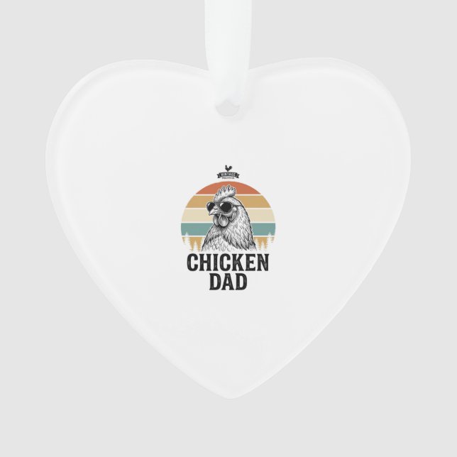 Chicken Dad Vintage Sunset Funny Chicken Lover Shi (devant)