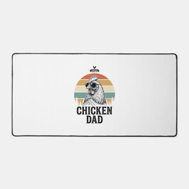 Chicken Dad Vintage Sunset Funny Chicken Lover Shi (Recto)