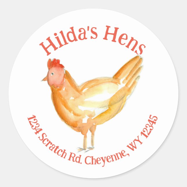 Chicken Egg Carton Sticker Retourner Adresse Affai (Devant)