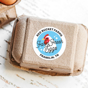 Chicken Head Farm Oeufs frais Carton Étiquette