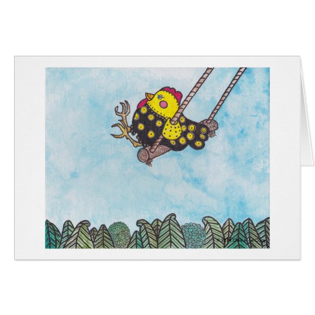 Chickie sur une oscillation une image pour créer (Devant horizontal)