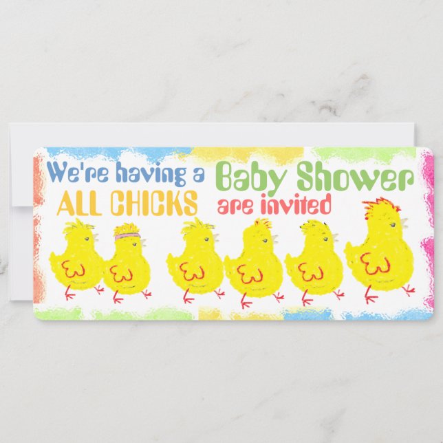 Chicks 2 Baby showers Invitation (Devant)