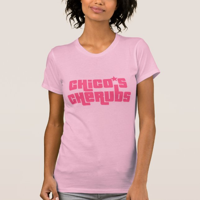 Chico's Cherubs Logo T-shirt rose sur rose (Devant)