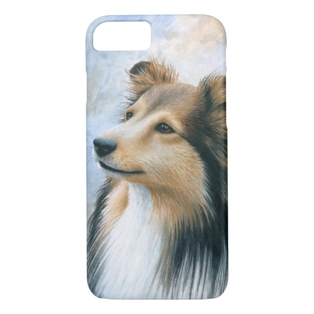 Chien 122 Sheltie Collie Coque pour iPhone 7 (Dos)