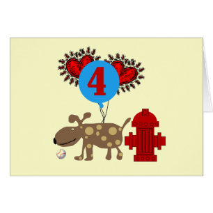 Chien 4th Birthday Tshirts et cadeaux