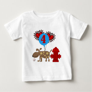 Chien 4th Birthday Tshirts et cadeaux
