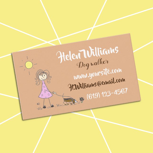 Chien à bascule cartes de visite de marche (Créateur téléchargé)