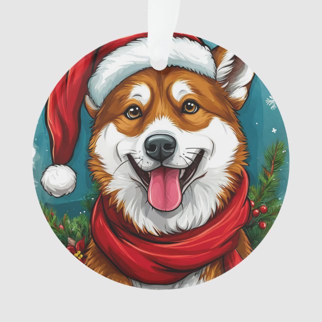 Chien adorable en tenue de Père Noël (devant)