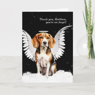 Chien Angel Beagle Merci personnalisé