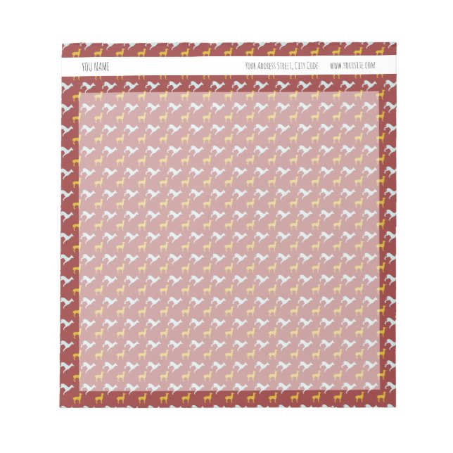 Chien année Chiens Motif Bloc-notes personnalisé (Devant)