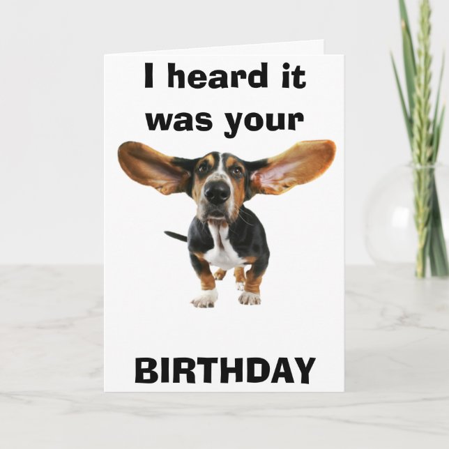 Chien Années, carte d'anniversaire pour 40e année (Devant)