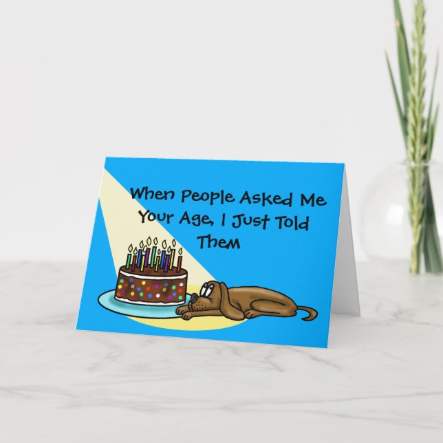 Chien Années drôle Carte d'anniversaire (Devant)