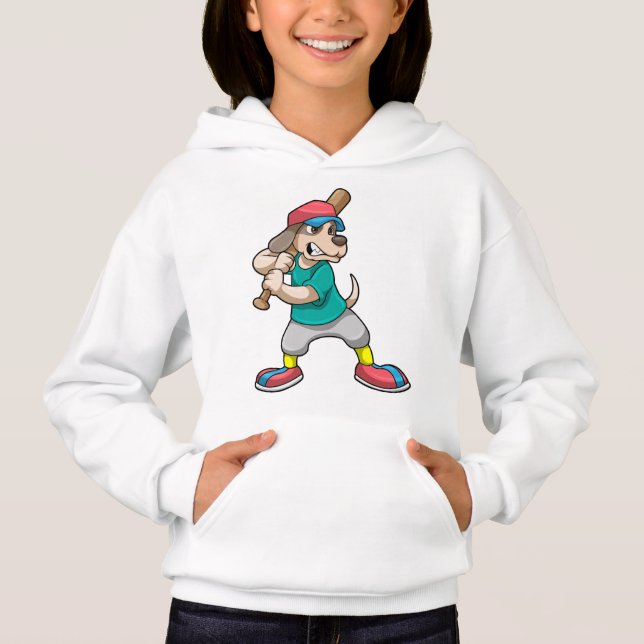 Chien au baseball avec batte de baseball (Devant)