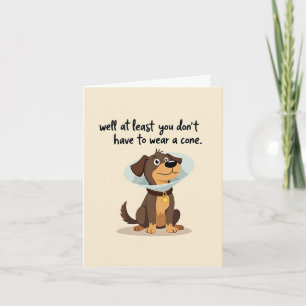 Chien avec cône drôle obtenir carte de bien