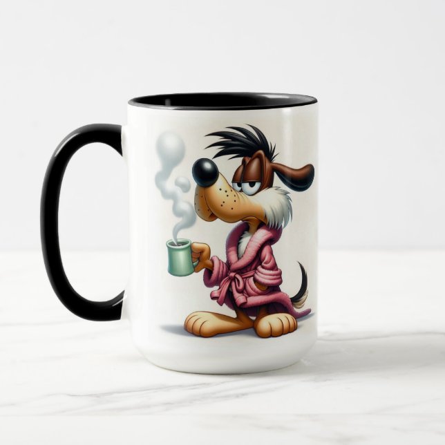 Chien avec tasse de café (Gauche)