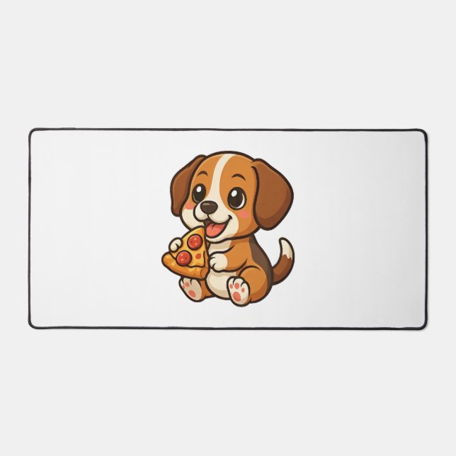 Chien beagle mignon pizza amateurs de pizza dessin (Recto)