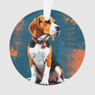 Chien Beagle sur fond abstrait