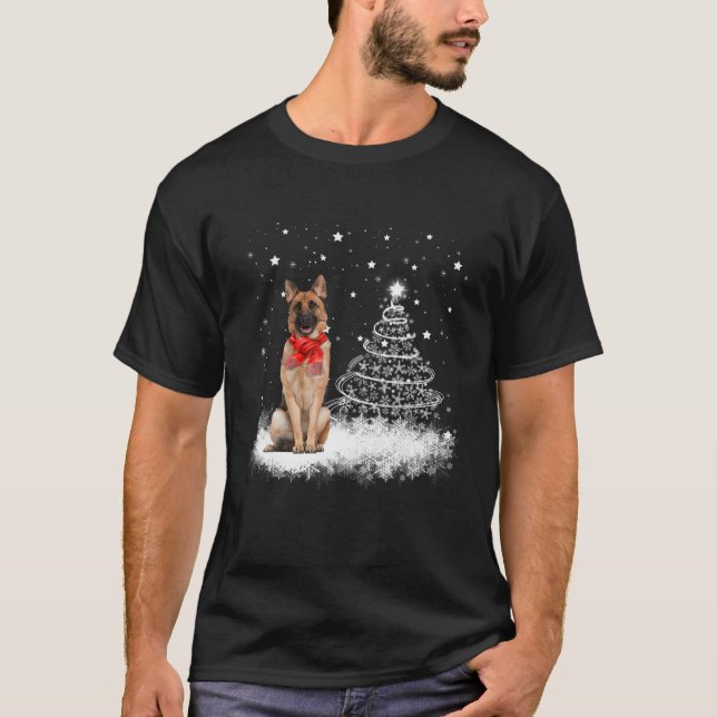 Chien berger allemand arbre de Noël Sweat chien an (Devant)
