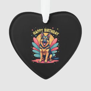 Chien Berger Allemand Joyeux Anniversaire Fête She
