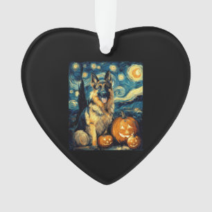Chien Berger Allemand Mignon Halloween Jack O Lant