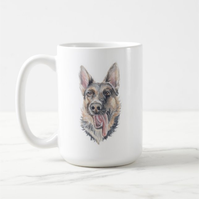 Chien berger allemand Mug | 15 oz (Gauche)