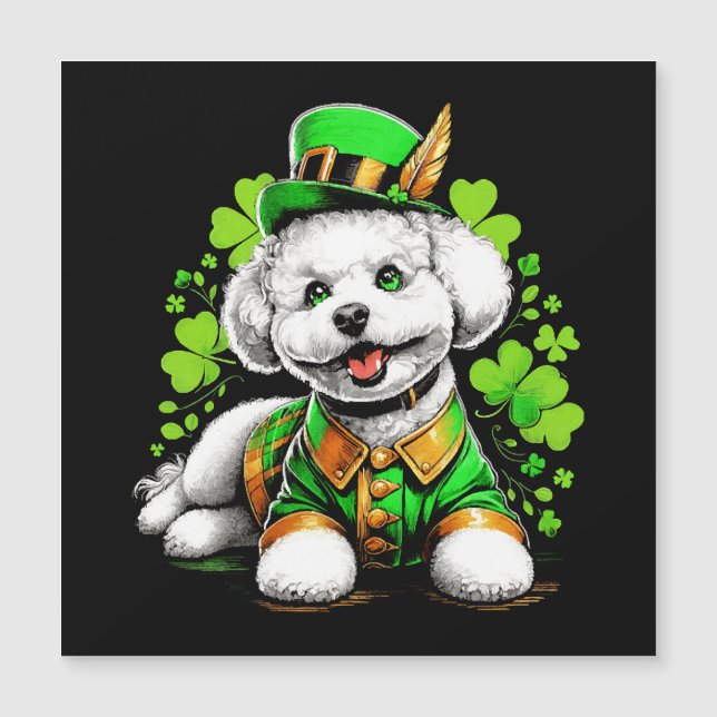 Chien Bichon Frise Saint-Patrick (Devant)