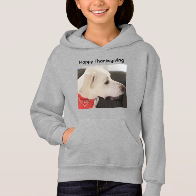 Chien blanc mignon chien Thanksgiving Sweat - shir (Devant)