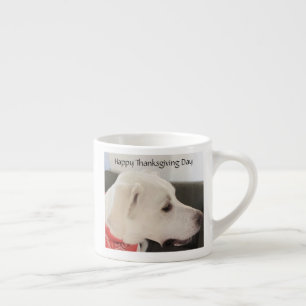 Chien blanc mignon Thanksgiving Espresso Mug