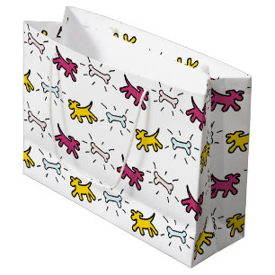 Chien Bone Graffiti Style Choisir Couleur L Sac ca