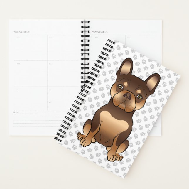 Chien Bouledogue Français Chocolat Et Tan Mignon C (Devant avec enveloppe)