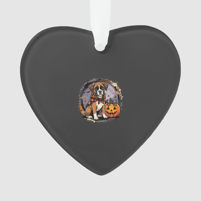 Chien Boxer Halloween Citrouille Sublimation (devant)