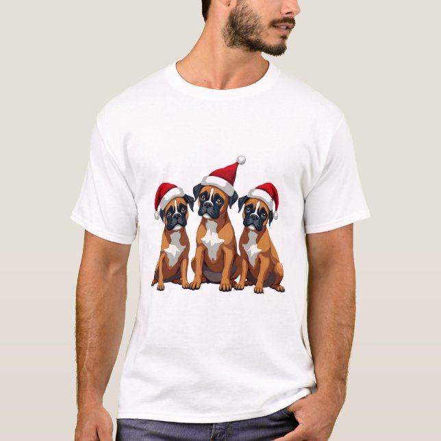 Chien Boxer Sweat Ugly Noël Lumière Xmas Pyjama (Devant)