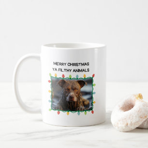 Chien Brown boueux Drôle Mug de Noël