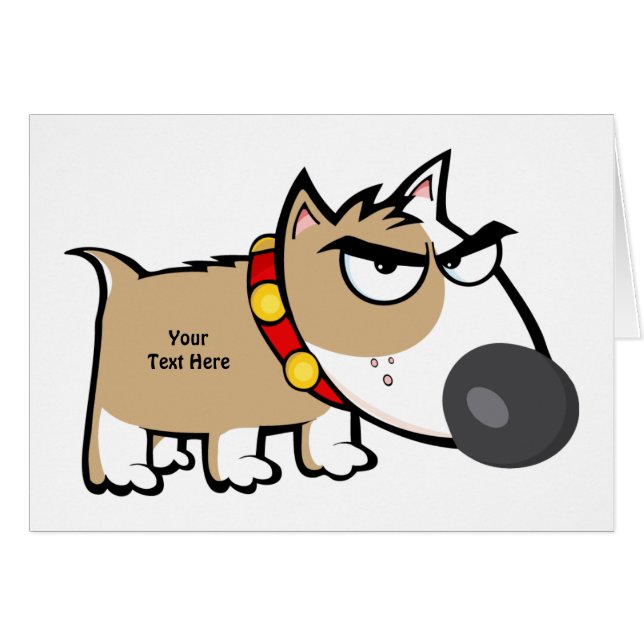Chien Brown fou (personnalisable) (Devant horizontal)