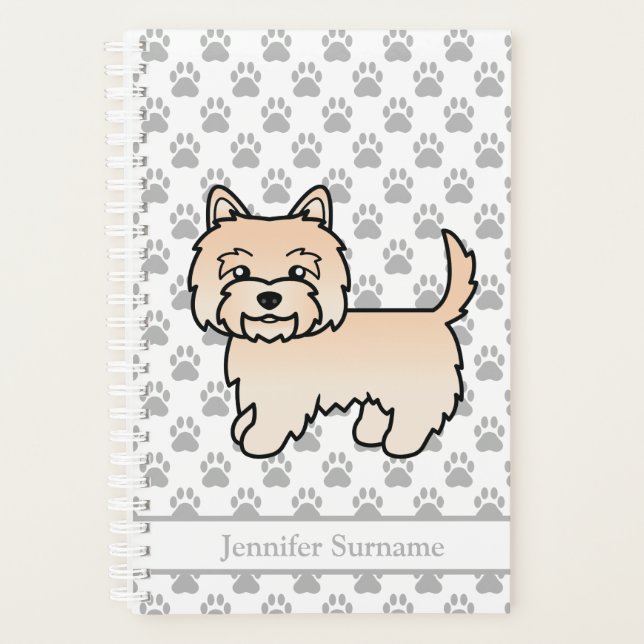 Chien Cairn Terrier Crème Avec Pattes & Nom Person (Devant)