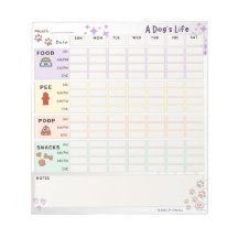 Chien Care Tracker Bloc-notes : nourriture, salle 