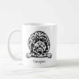 chien cavapoo nom personnalisé tasses