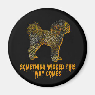 Chien Cavapoo Silhouette amusant Aimant Halloween