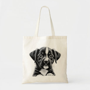 Chien Charmant – Sac Fourre-Tout Noir & Blanc