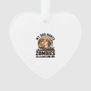 Chien chasse les zombies Conception de vecteur Hal